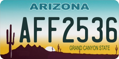 AZ license plate AFF2536