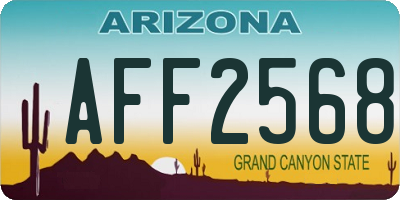 AZ license plate AFF2568