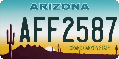 AZ license plate AFF2587