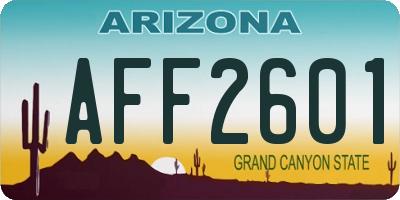AZ license plate AFF2601