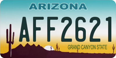 AZ license plate AFF2621
