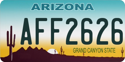 AZ license plate AFF2626
