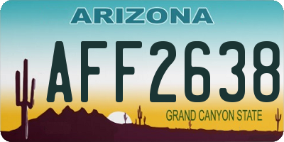 AZ license plate AFF2638
