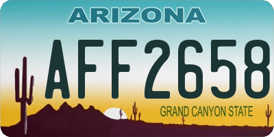 AZ license plate AFF2658