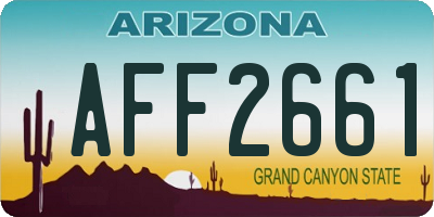 AZ license plate AFF2661
