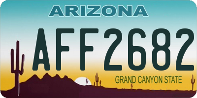 AZ license plate AFF2682