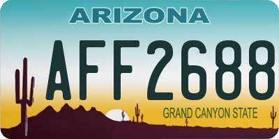 AZ license plate AFF2688
