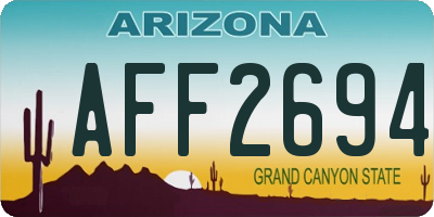 AZ license plate AFF2694
