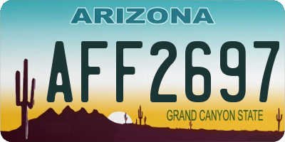 AZ license plate AFF2697