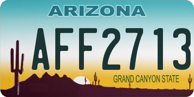 AZ license plate AFF2713