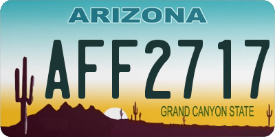 AZ license plate AFF2717
