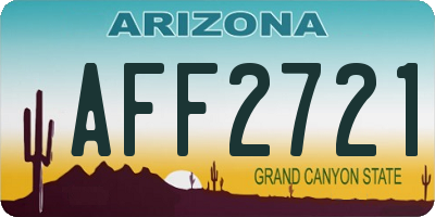 AZ license plate AFF2721