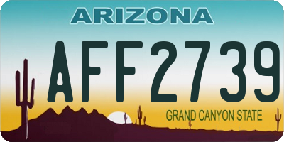 AZ license plate AFF2739