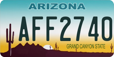 AZ license plate AFF2740