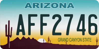 AZ license plate AFF2746
