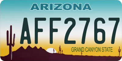 AZ license plate AFF2767