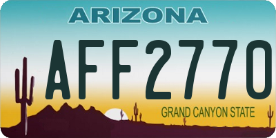 AZ license plate AFF2770