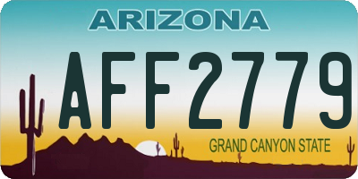 AZ license plate AFF2779