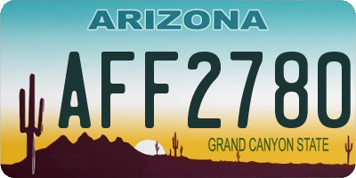AZ license plate AFF2780