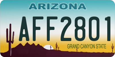 AZ license plate AFF2801