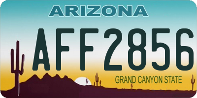 AZ license plate AFF2856