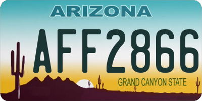 AZ license plate AFF2866