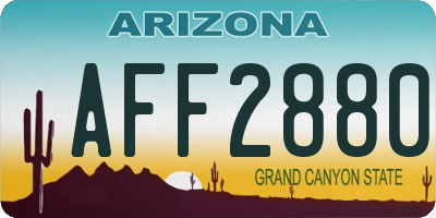 AZ license plate AFF2880