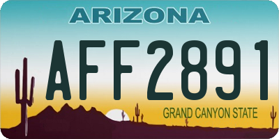 AZ license plate AFF2891