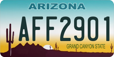 AZ license plate AFF2901