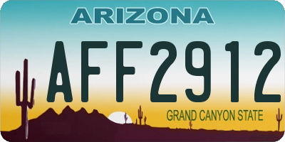 AZ license plate AFF2912