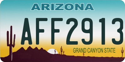 AZ license plate AFF2913