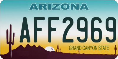 AZ license plate AFF2969