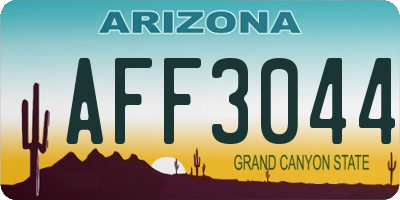 AZ license plate AFF3044