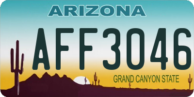AZ license plate AFF3046