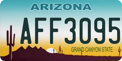 AZ license plate AFF3095
