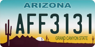 AZ license plate AFF3131