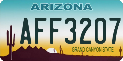 AZ license plate AFF3207