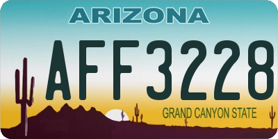 AZ license plate AFF3228