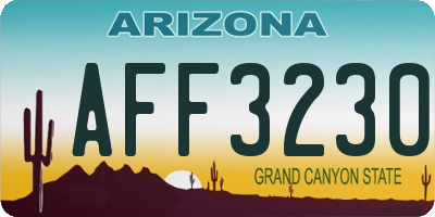 AZ license plate AFF3230