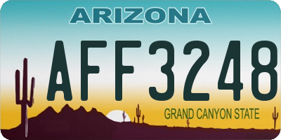 AZ license plate AFF3248