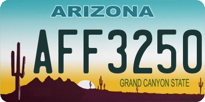 AZ license plate AFF3250