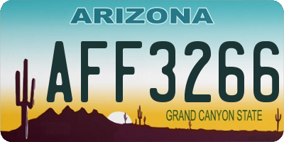 AZ license plate AFF3266