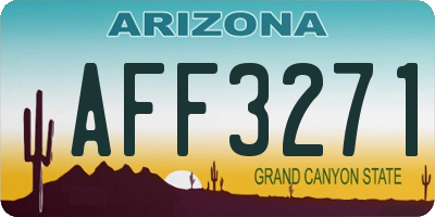 AZ license plate AFF3271