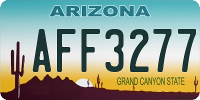 AZ license plate AFF3277