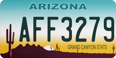 AZ license plate AFF3279