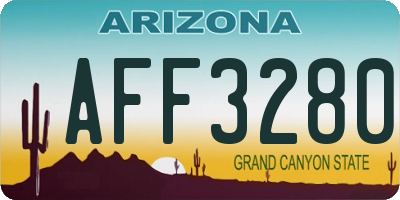 AZ license plate AFF3280