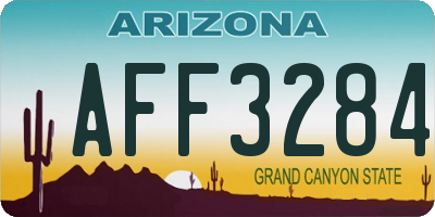 AZ license plate AFF3284