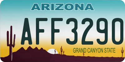 AZ license plate AFF3290