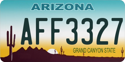 AZ license plate AFF3327