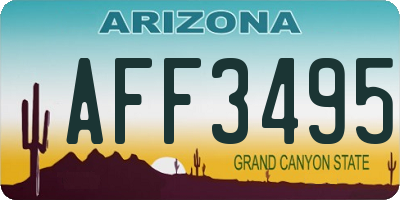 AZ license plate AFF3495